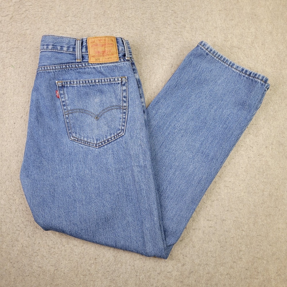 Vintage Levi's 505 Jeans Men 40x32 Medium Wash Regular Fit Straight Y2K Denim